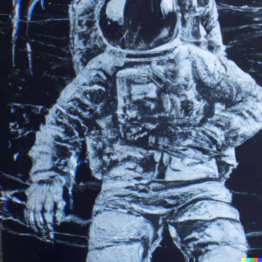 an astronaut, water transfer printing